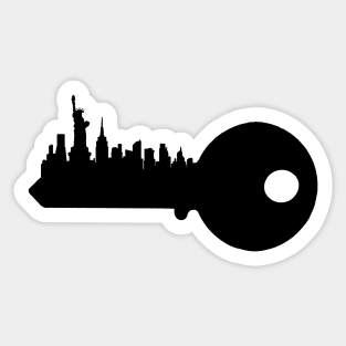 New York Key Sticker